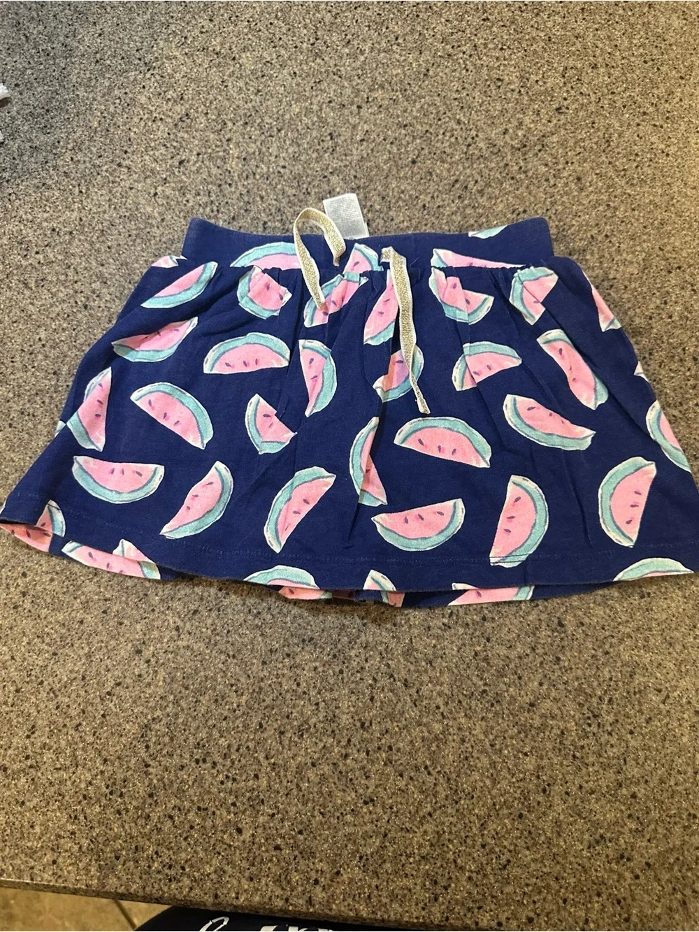OshKosh B'gosh Navy Skirt with Pink and Mint Watermelon Motif